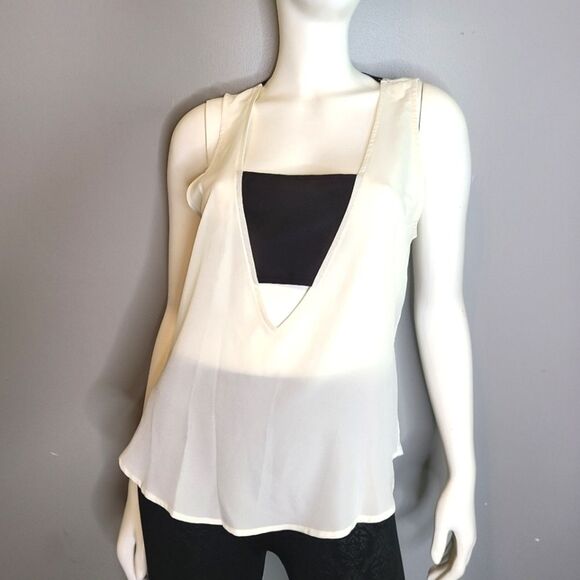BCBGENERATION Top Blouse Colorblock Blouse sz Medium - Picture 2 of 10